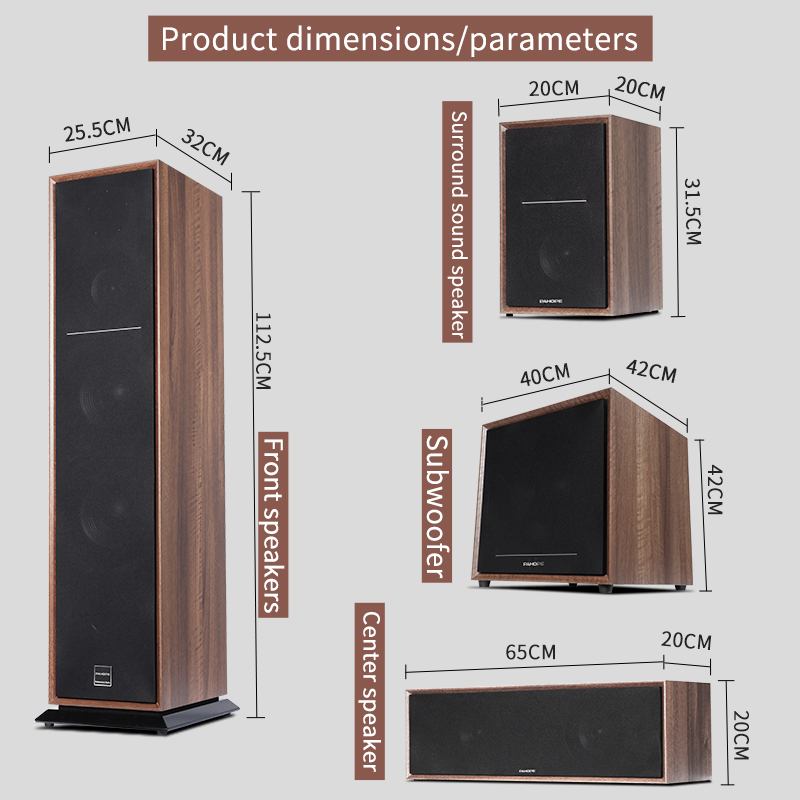 Home Theater System 7.1 Surround Sound - 7.1 Tower Wooden Home Theater System