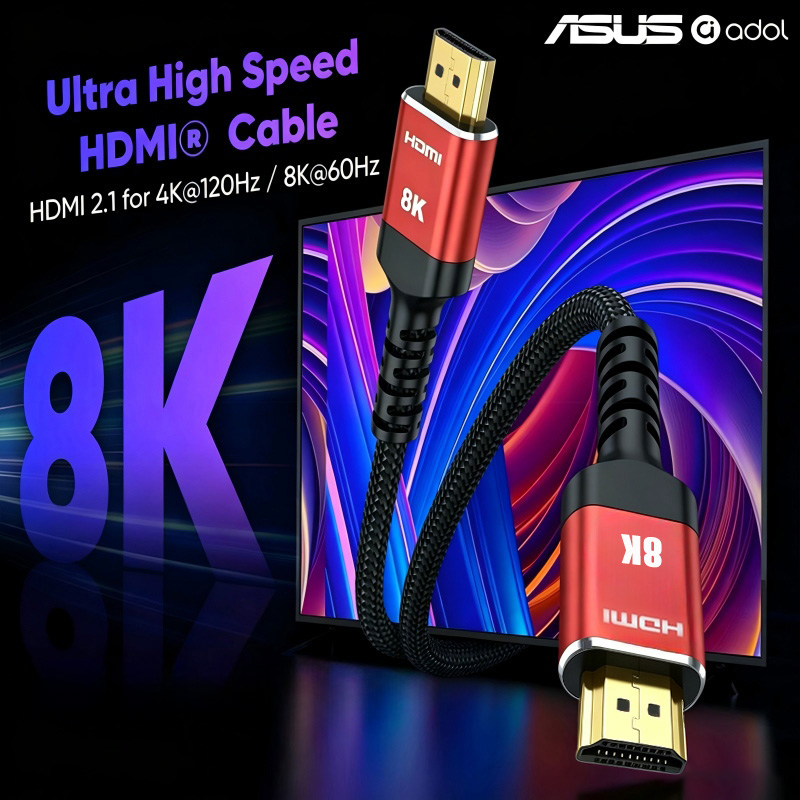 Hdmi 2.1 Cable 8K 60Hz 48Gbps Earc - ASUS 48Gbps HDMI 2.1 Screen Casting
