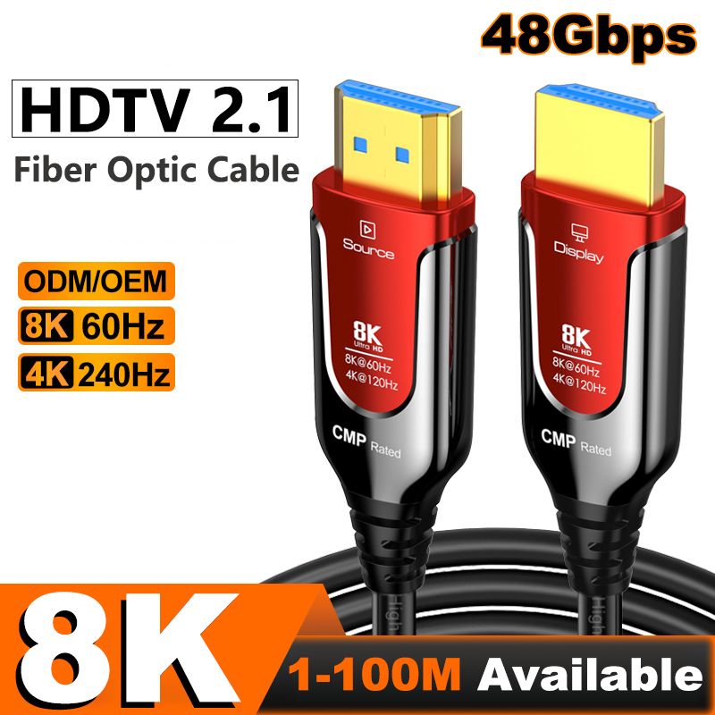 Hdmi 2.1 Cable 8K 60Hz 48Gbps Earc - CMP Fire-Rated 8K HDMI 2.1 Fiber
