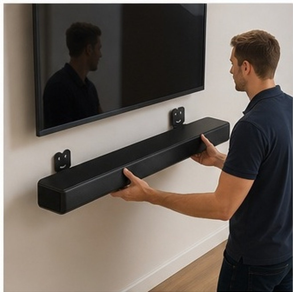 Soundbar Wall Mount Bracket Universal - 2Pcs Soundbar Wall Mount Bracket Adjustable