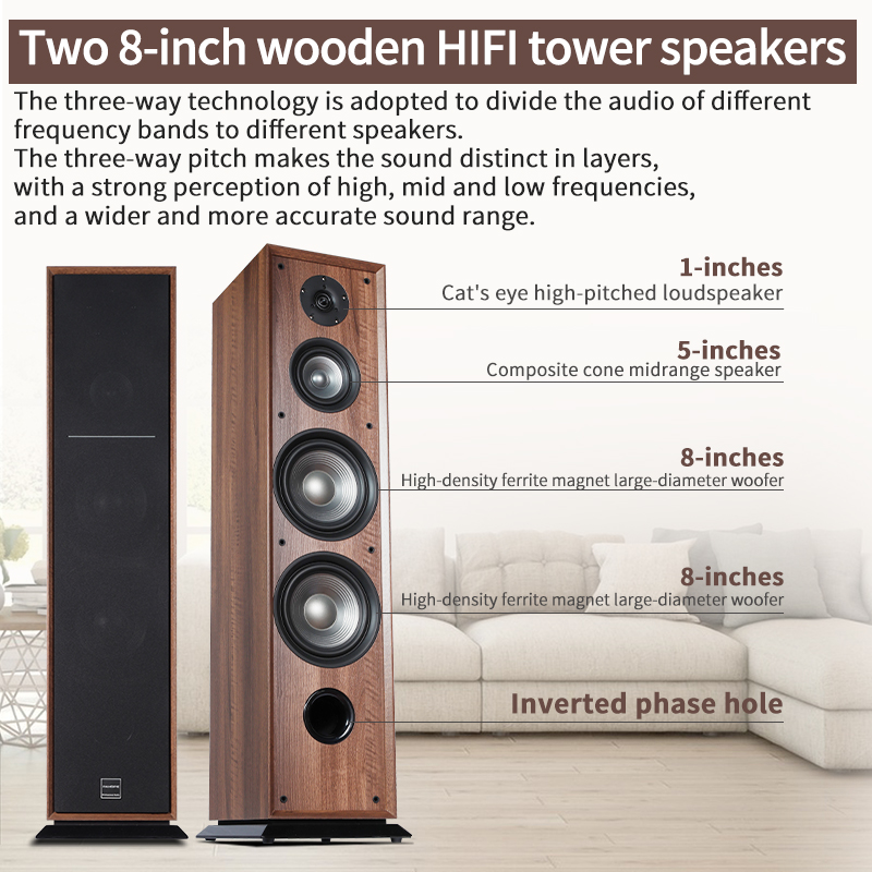 7.1 Tower Wooden Home Theater  - Home Theater System 7.1 Surround Sound recension och pris