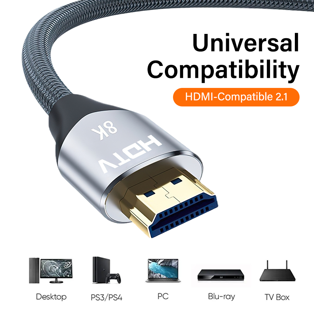 8K HDMI 2.1 Cable 48Gbps 8K@60 - Hdmi 2.1 Cable 8K 60Hz 48Gbps Earc recension och pris