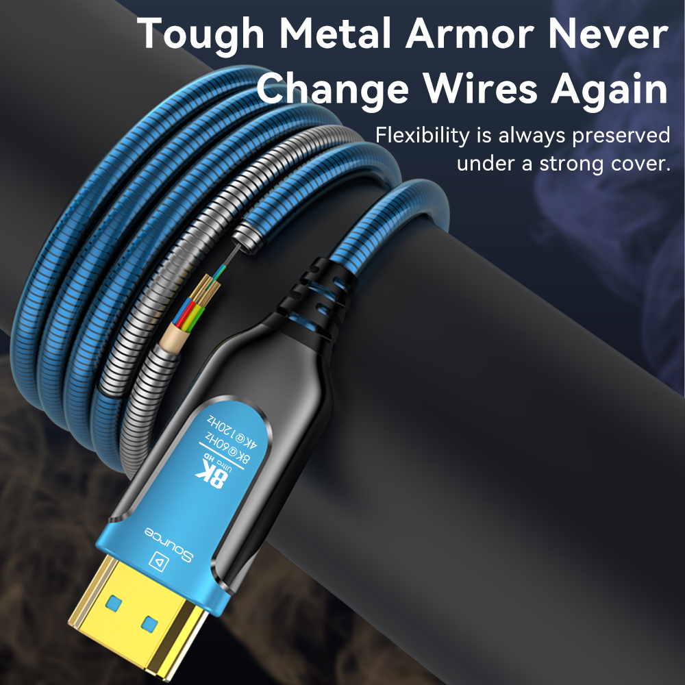 8K Armored HDMI Fiber Optic Ca - Hdmi 2.1 Cable 8K 60Hz 48Gbps Earc recension och pris