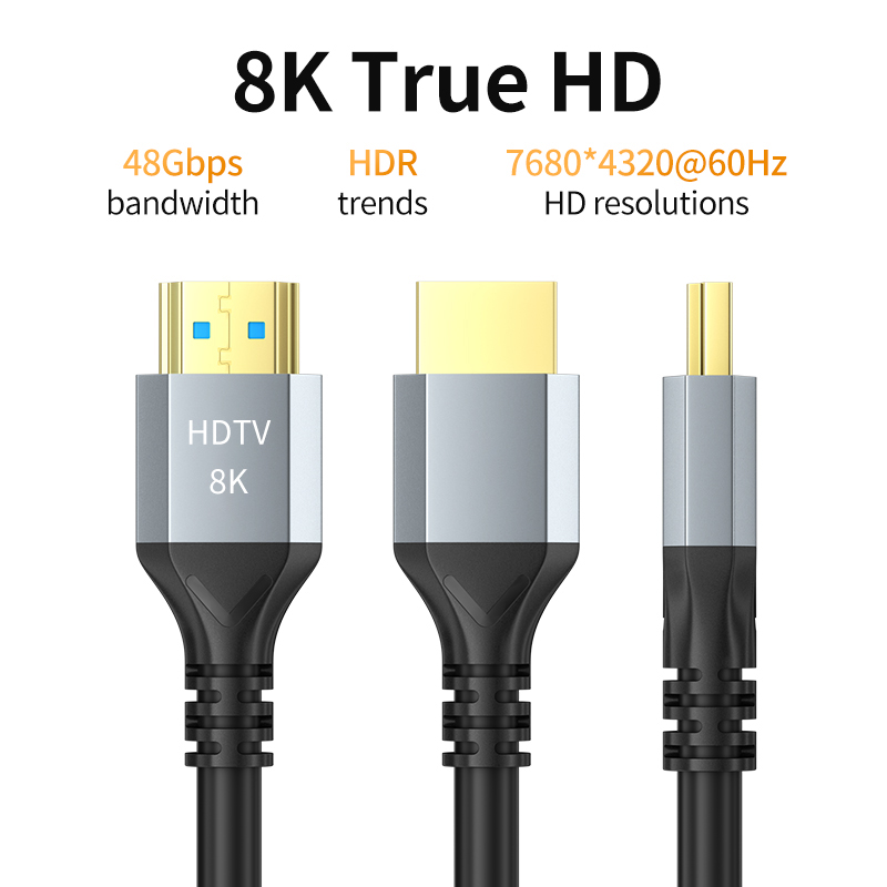 8K HDMI 2.1 Cable 4K@120Hz 8K@ - Hdmi 2.1 Cable 8K 60Hz 48Gbps Earc recension och pris