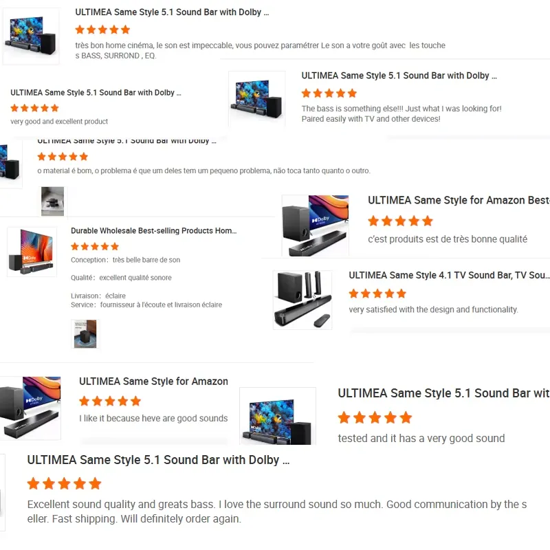 5.1ch Surround Soundbar with 2 - Soundbar With Wireless Subwoofer 5.1Ch recension och pris