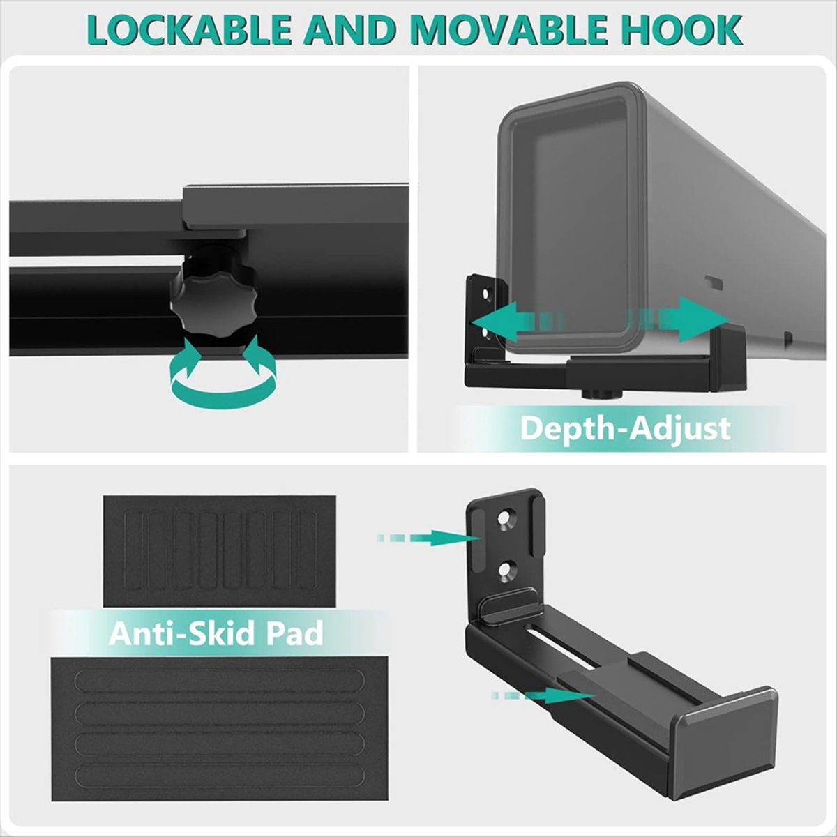 AT42 2PCS Universal Soundbar W - Soundbar Wall Mount Bracket Universal recension och pris