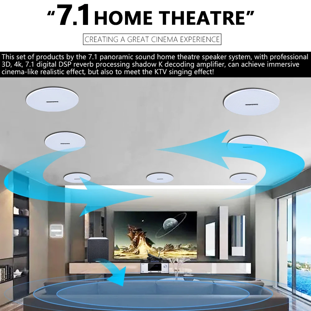 7.1 Home Theater Ceiling Speak - Home Theater System 7.1 Surround Sound recension och pris