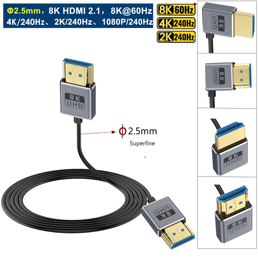 Coaxial HDMI 8K HDMI 2.1 Cable - Hdmi 2.1 Cable 8K 60Hz 48Gbps Earc recension och pris