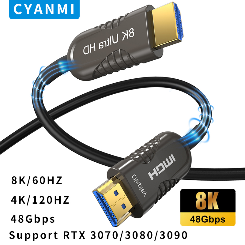 8K HDMI 2.1 Cable Optical Fibe - Hdmi 2.1 Cable 8K 60Hz 48Gbps Earc recension och pris