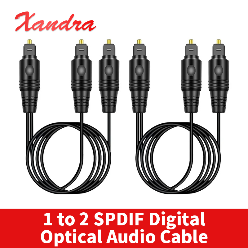1 to 2 SPDIF Digital Optical A - Optical Audio Cable Toslink Gold Plated recension och pris