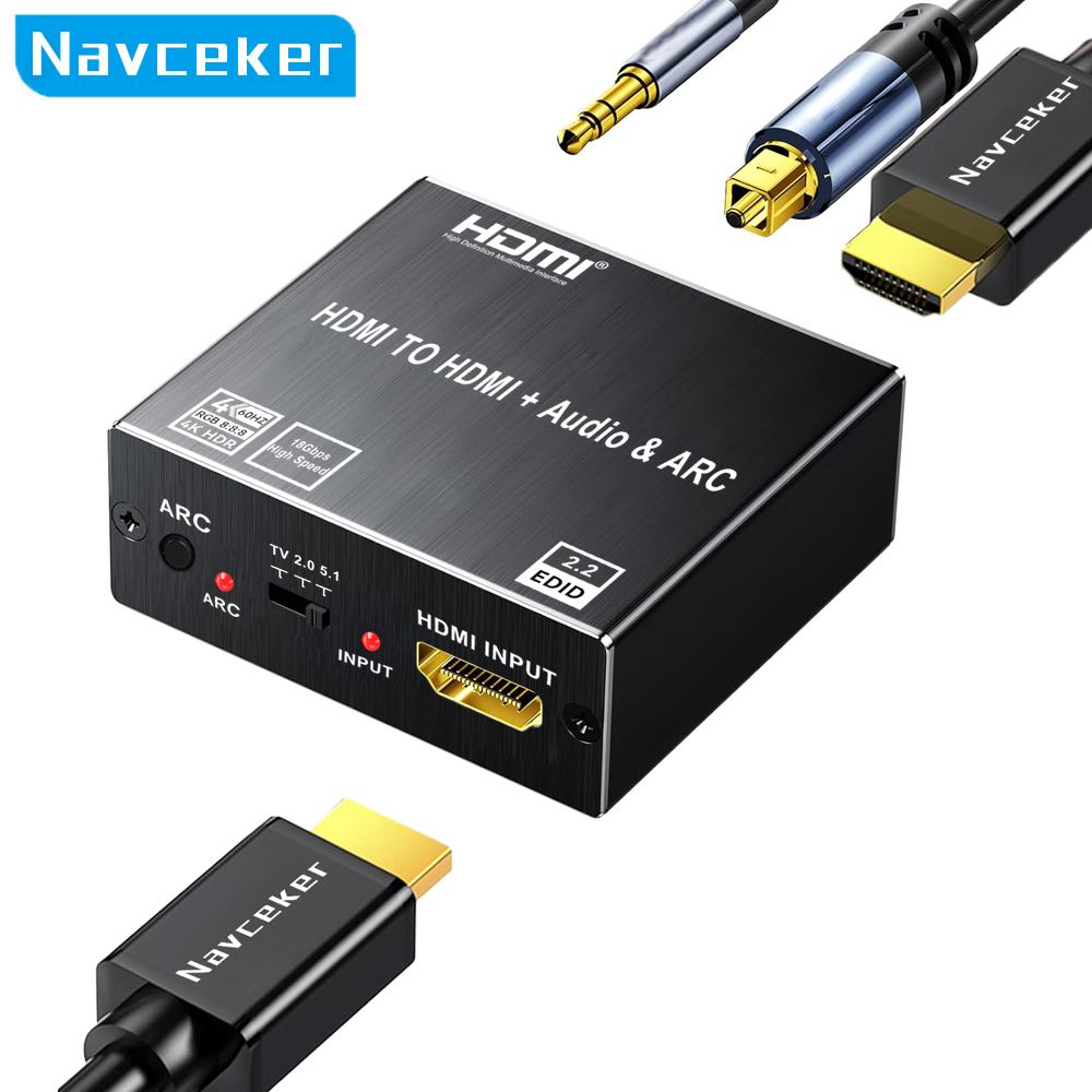 Navceker HDMI Audio Extractor  - Dolby Atmos Soundbar Hdmi Earc recension och pris