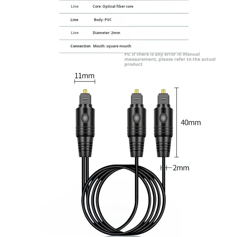 One to Two SPDIF Digital Optic - Optical Audio Cable Toslink Gold Plated recension och pris