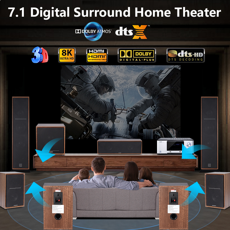7.1 Tower Home Theater System  - Home Theater System 7.1 Surround Sound recension och pris