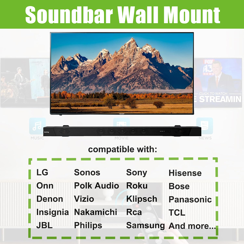 2PCS Soundbar Wall Mount Unive - Soundbar Wall Mount Bracket Universal recension och pris