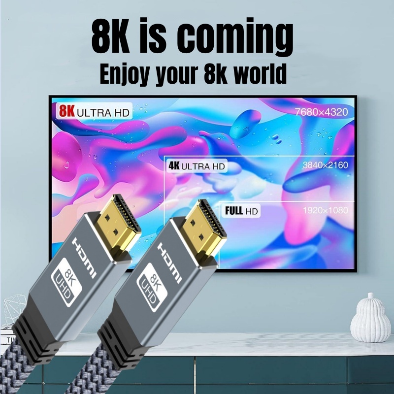 MIZIQIER HDMI 2.1 Cable Falt H - Hdmi 2.1 Cable 8K 60Hz 48Gbps Earc recension och pris
