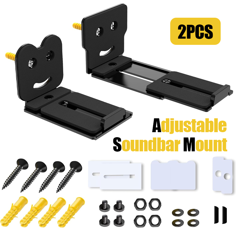 2PCS Adjustable Soundbar Mount - Soundbar Wall Mount Bracket Universal recension och pris