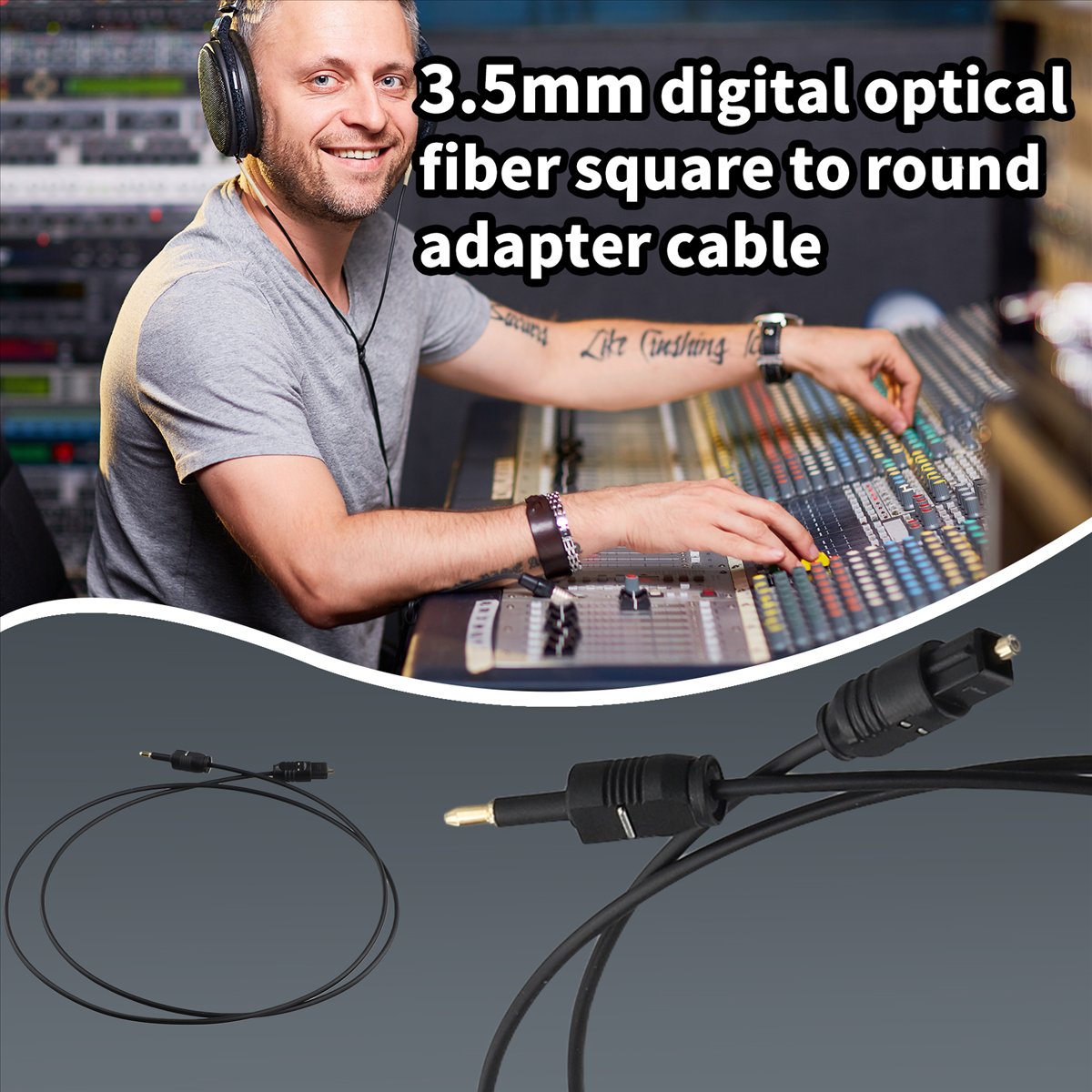 A14M 1m 3ft Toslink to Mini Pl - Optical Audio Cable Toslink Gold Plated recension och pris