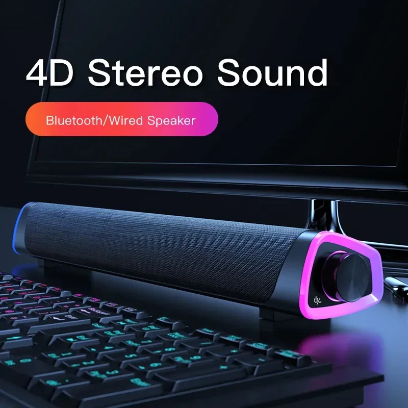 Stereo Computer Speaker Bar wi - Compact Soundbar For Pc Monitor recension och pris