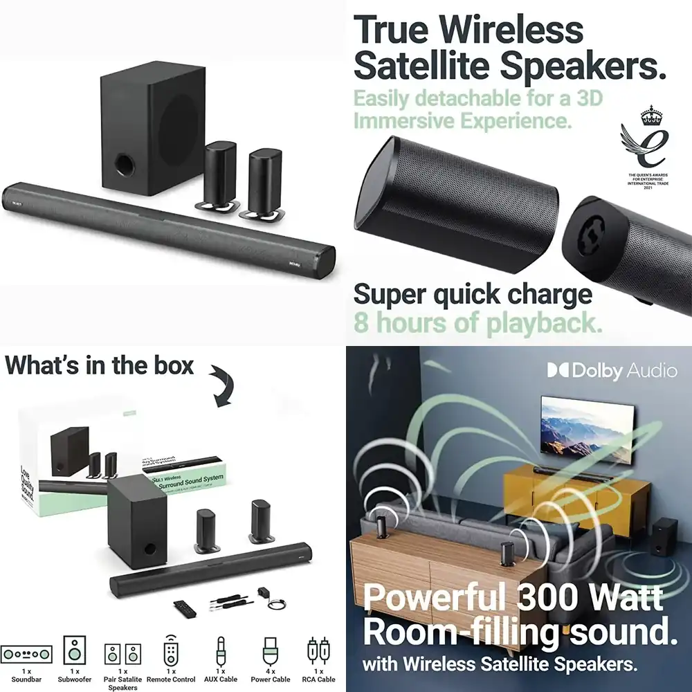 wireless speaker 5.1ch Detacha - Soundbar With Wireless Subwoofer 5.1Ch recension och pris