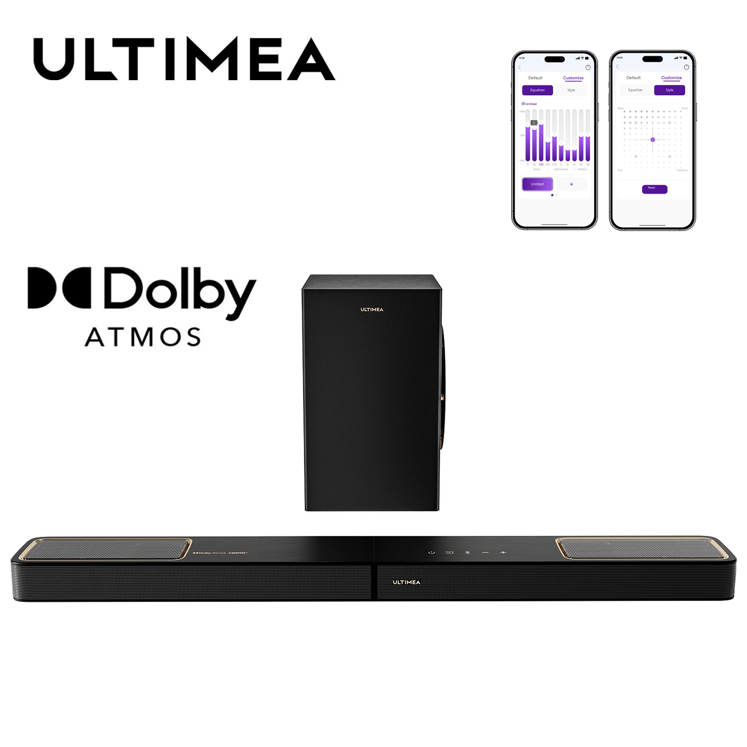 ULTIMEA 3.1.2ch Soundbar with  - Dolby Atmos Soundbar Hdmi Earc recension och pris