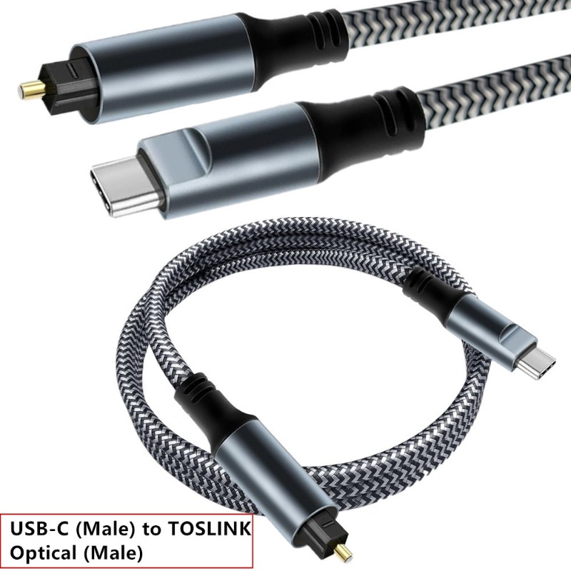 Braided USB C To Optical Audio - Optical Audio Cable Toslink Gold Plated recension och pris