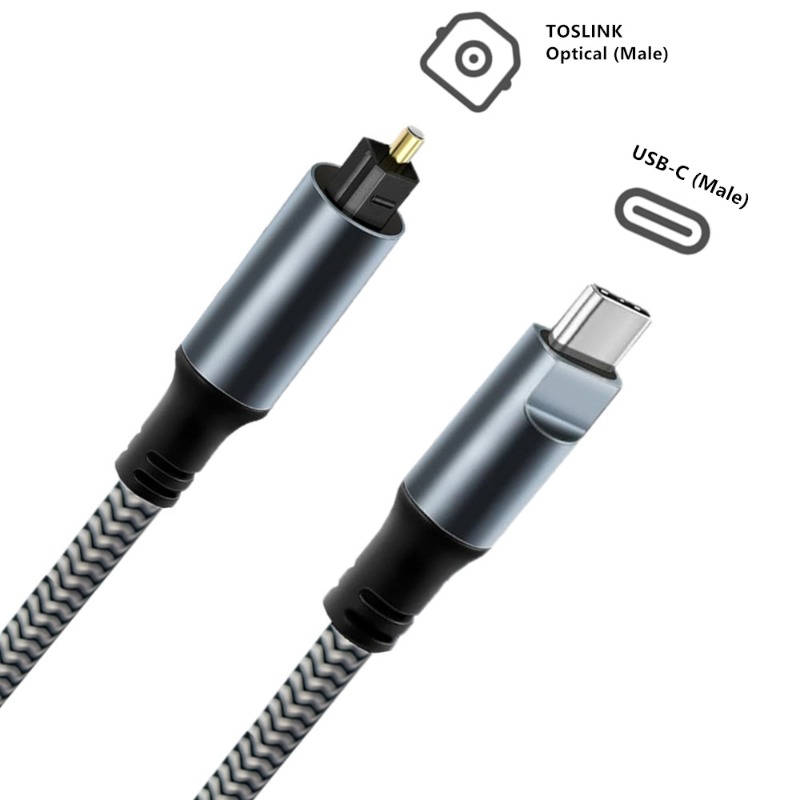 Braided USB C To Optical Audio - Optical Audio Cable Toslink Gold Plated recension och pris