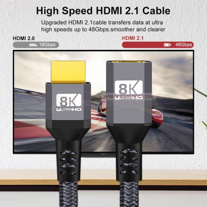 HDMI 2.1 Extension Cable 8K HD - Hdmi 2.1 Cable 8K 60Hz 48Gbps Earc recension och pris